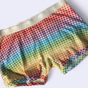 TomboyX Rainbow Gingham Boxer Briefs